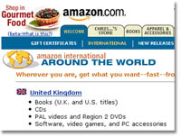 Amazons navigation lets you know exactly where you are in the website